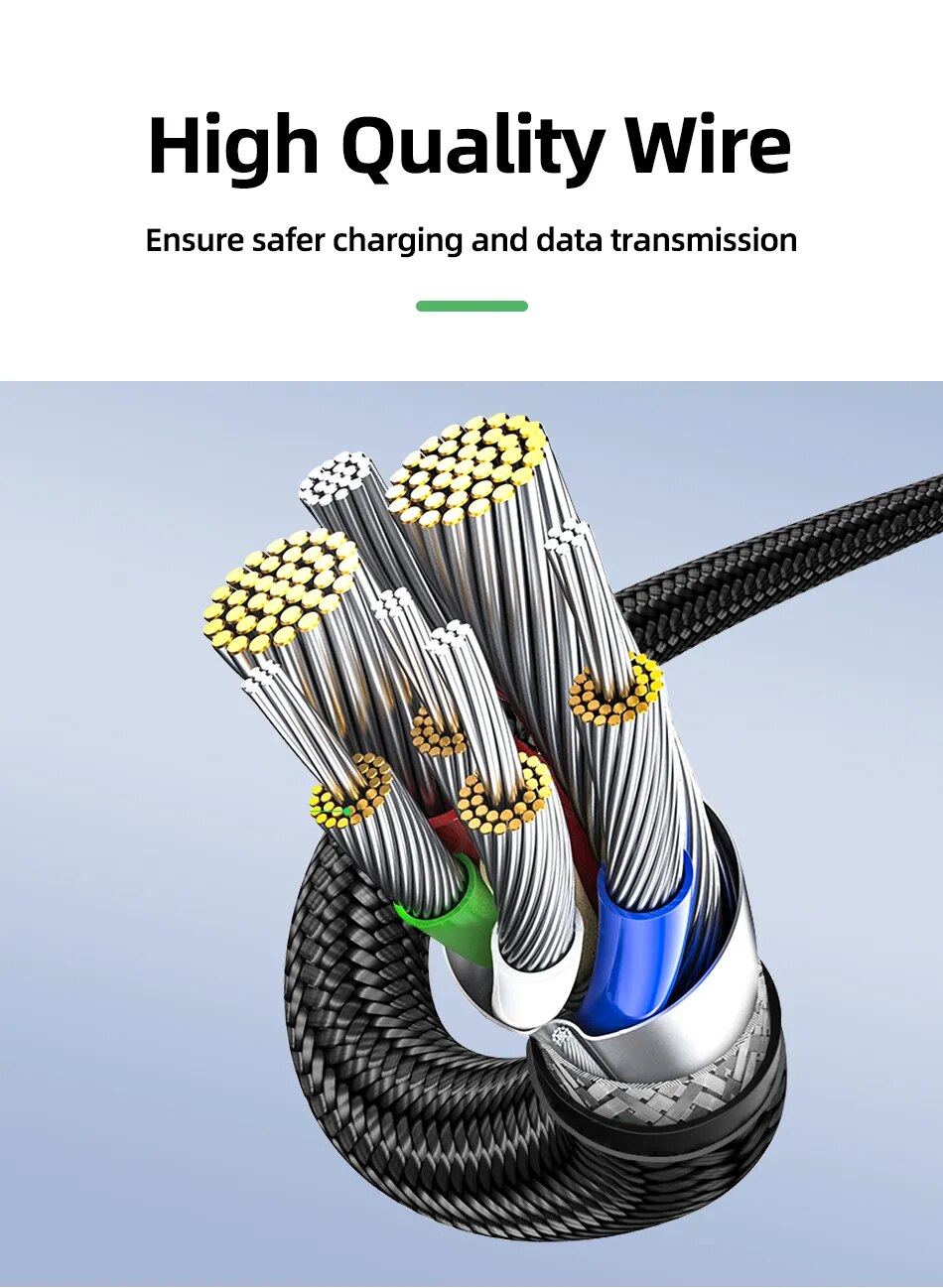 Rocoren-Cable USB tipo C a USB C, cargador de carga r&aacute;pida, 100W, USB-C, PD, para Macbook, Samsung, Xiaomi, 5A