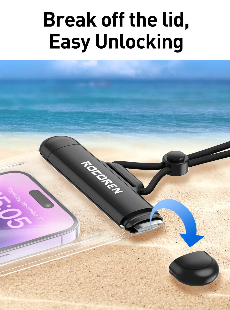 Rocoren-funda de tel&eacute;fono impermeable para iPhone 14, 13, 12 Pro, Samsung, Xiaomi, funda de tel&eacute;fono a prueba de agua, bolsa de protecci&oacute;n Universal