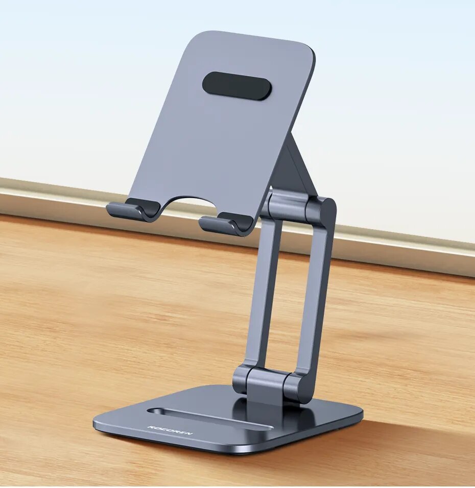 Rocoren-Soporte de escritorio para tel&eacute;fono m&oacute;vil, soporte de Metal plegable para tableta, para iPhone 14, 13, iPad Pro Air, Universal