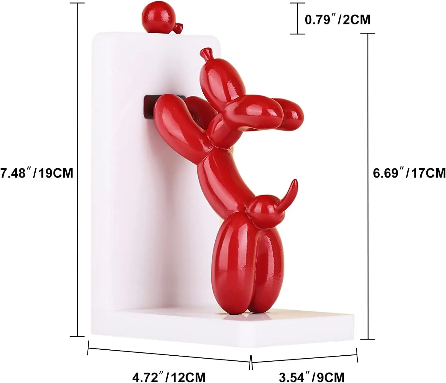 Sujetalibros de resina para decoraci&oacute;n del hogar, sujetalibros de estatura de perro moderno, estantes para sujetar libros, soporte de libros resistente, tap&oacute;n para estante