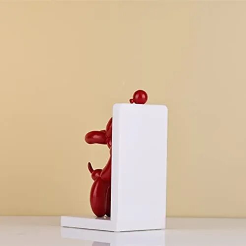 Sujetalibros de resina para decoraci&oacute;n del hogar, sujetalibros de estatura de perro moderno, estantes para sujetar libros, soporte de libros resistente, tap&oacute;n para estante