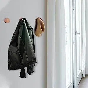Paquete de 4 ganchos para abrigos, ganchos de madera para pared, ganchos decorativos de madera, ganchos resistentes, colgador de pared antiguo para sala de estar