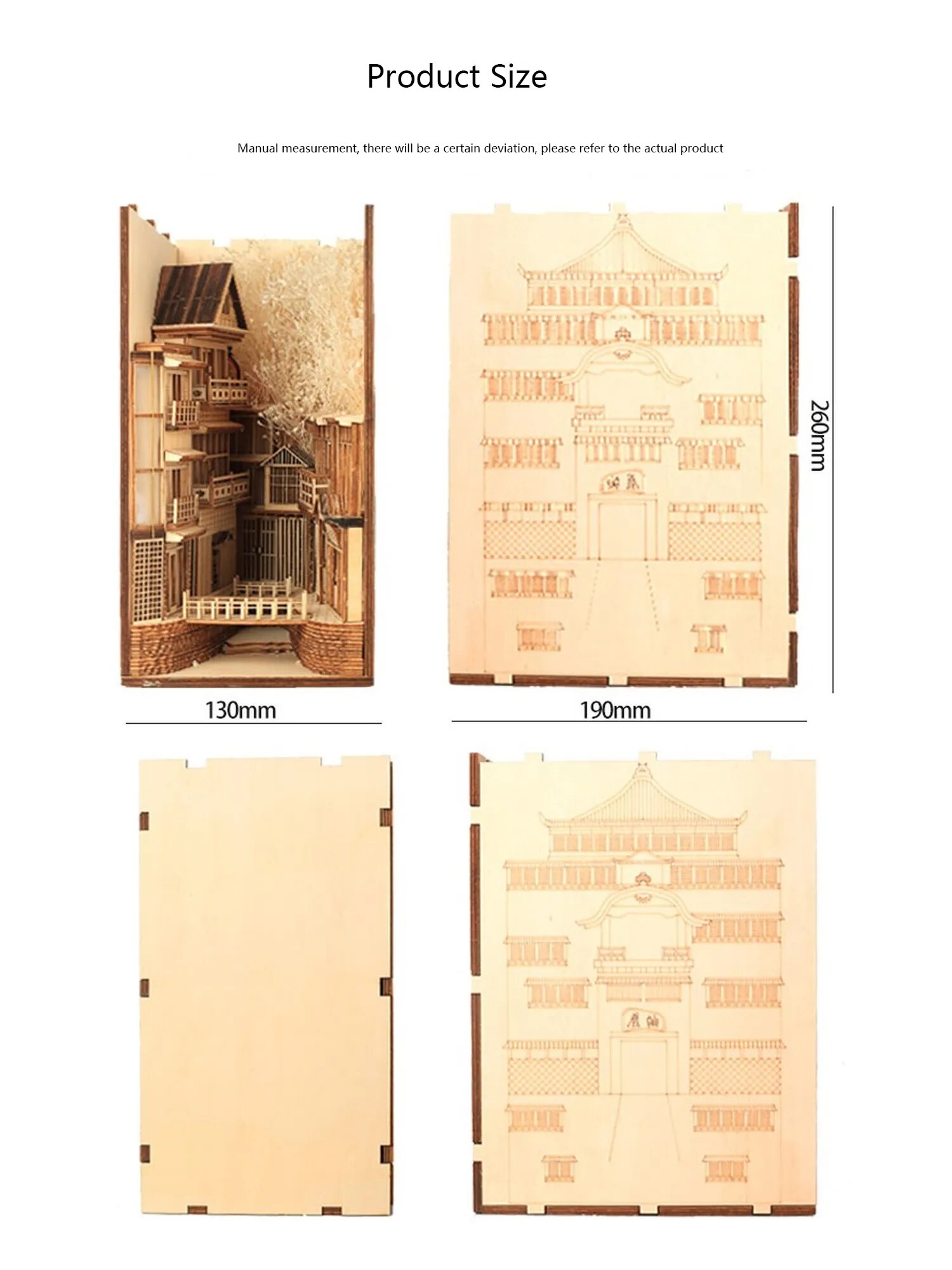 Ginzan Hot spring Kit de bricolaje, inserciones de Nook de libros de madera, sujetalibros de arte, decoraci&oacute;n de estanter&iacute;a, soporte de Anime Spirited Away