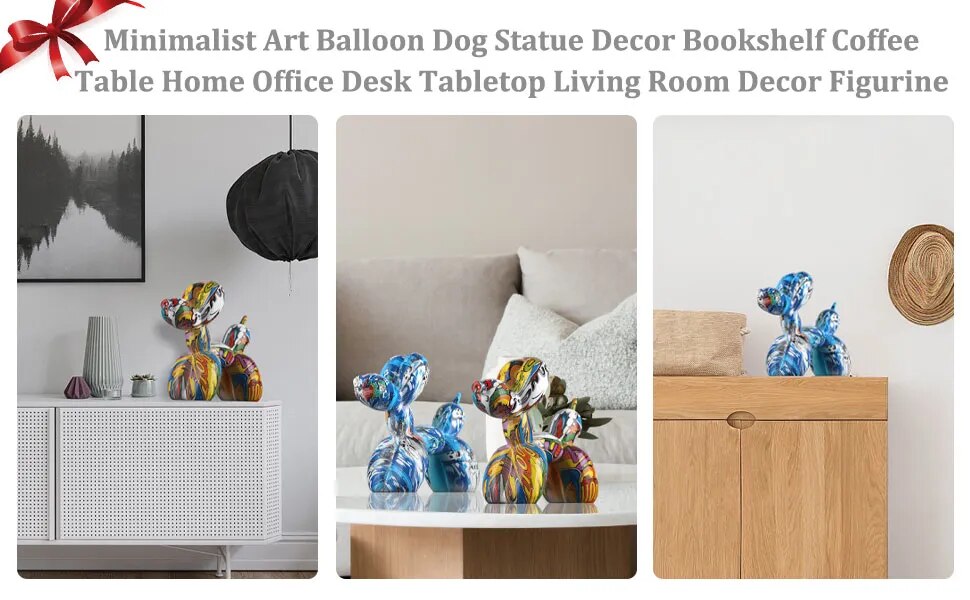 Escultura de perro con globo de Arte Moderno de Color, estatua de perro con globo deslumbrante de pie, estatuillas de decoración de animales de perro con globo colorido Escultura de perro con globo de Arte Moderno de Color, estatua de perro con globo deslumbrante de pie, estatuillas de decoración de animales de perro con globo colorido