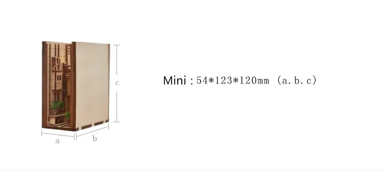 Inserciones de madera para libros, sujetalibros de arte, decoraci&oacute;n de estanter&iacute;a, soporte de estilo japon&eacute;s, Kit de construcci&oacute;n de modelos para el hogar
