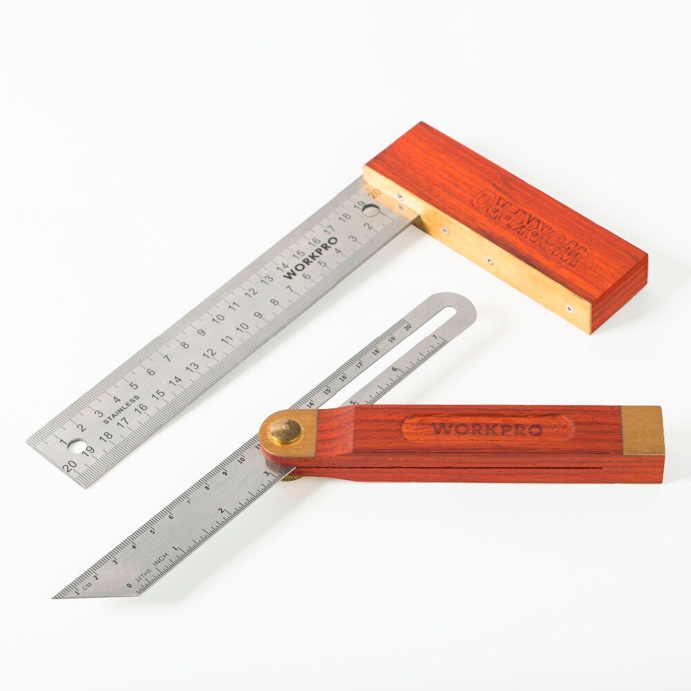 Par de reglas de &aacute;ngulo para carpinter&iacute;a