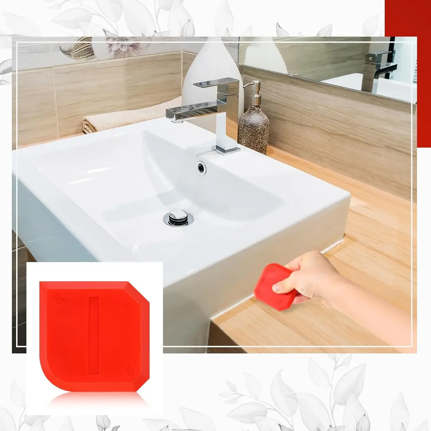 Kit de herramientas para calafateo de silicona, esparcidor sellador de juntas, esp&aacute;tula, raspador para azulejos, ventanas, lechada, eliminaci&oacute;n de bordes, herramientas de construcci&oacute;n de cocina