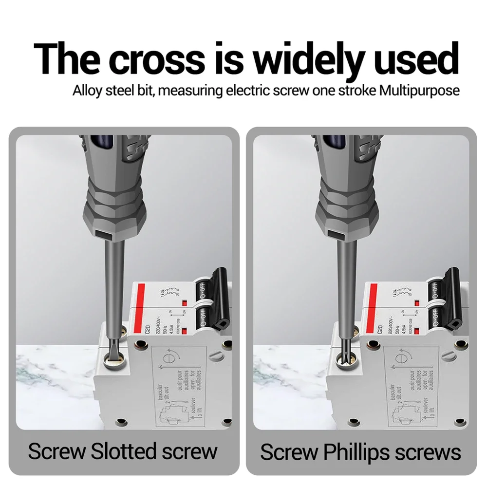 2 uds palabra/Destornillador de estrella 12-220V probador de voltaje port&aacute;til pluma AC/DC Detector de potencia de inducci&oacute;n destornillador herramienta manual de electricista