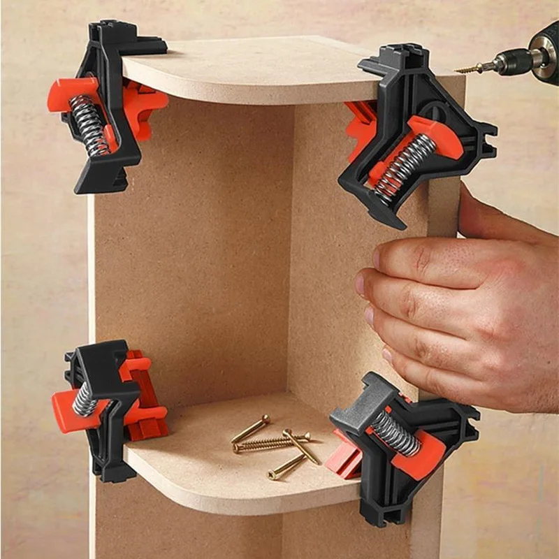 Juego de Clips angulares para carpinter&iacute;a, abrazadera de esquina de 90 grados, abrazadera de marco, herramienta de mano, 1/2/4/16 piezas
