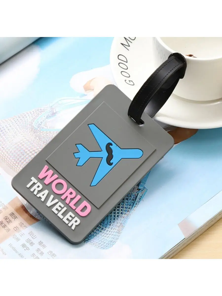 1PCS Luggage Tags Travel Accessories Silicone Suitcase Tags Fashion Style Silicon Portable Travel Label ID Address Holder