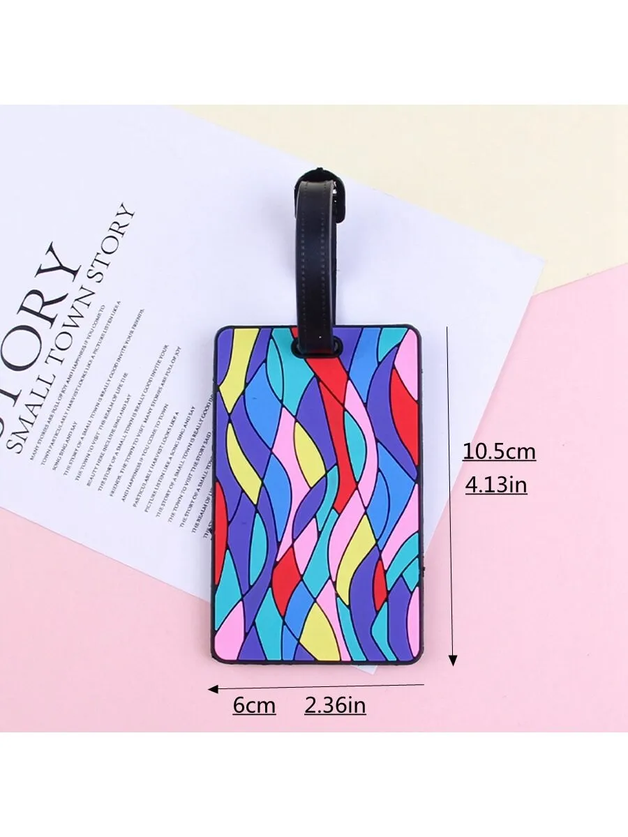 1PCS Luggage Tags Travel Accessories Silicone Suitcase Tags Fashion Style Silicon Portable Travel Label ID Address Holder