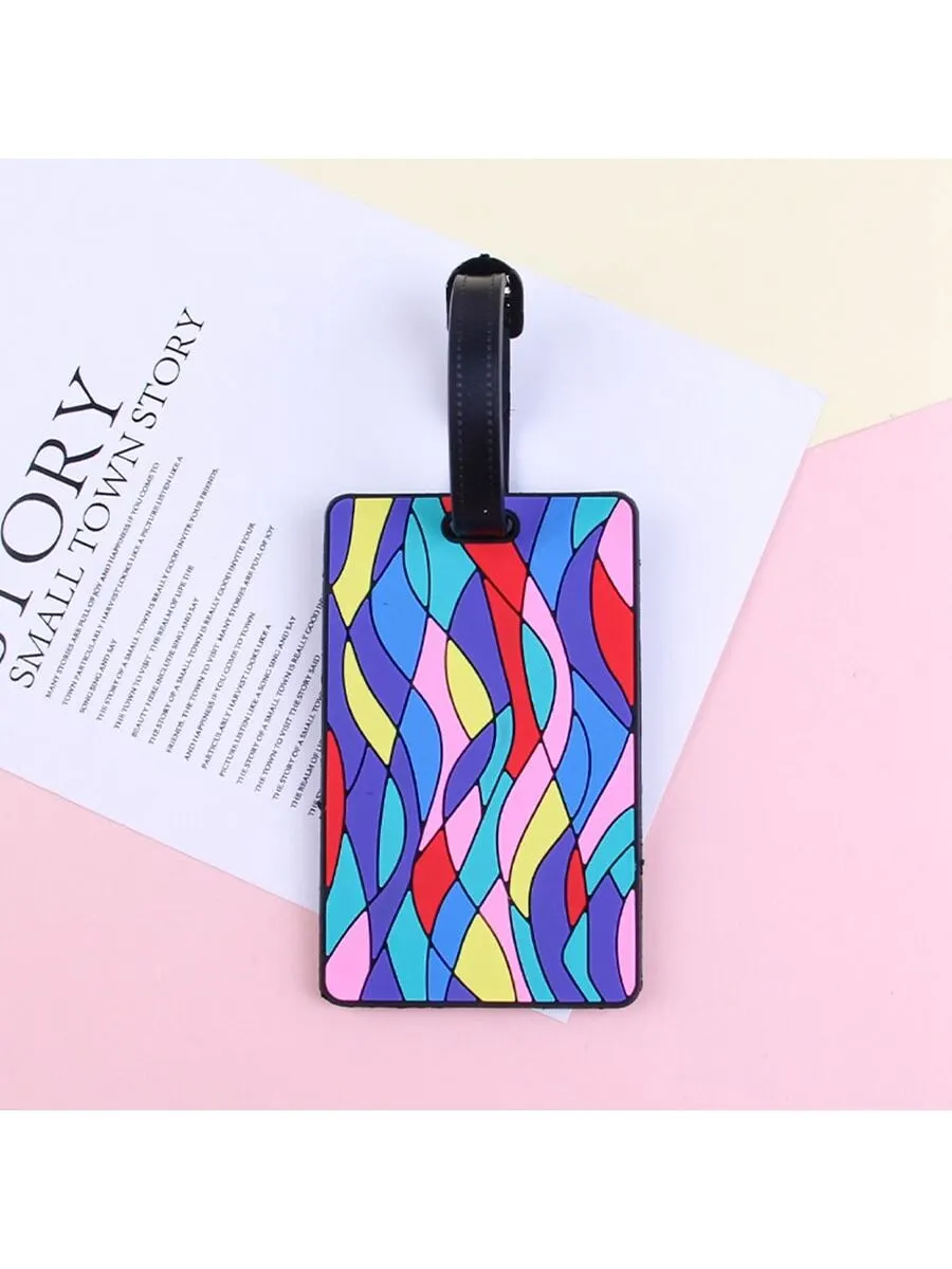 1PCS Luggage Tags Travel Accessories Silicone Suitcase Tags Fashion Style Silicon Portable Travel Label ID Address Holder
