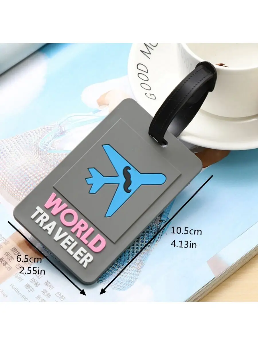 1PCS Luggage Tags Travel Accessories Silicone Suitcase Tags Fashion Style Silicon Portable Travel Label ID Address Holder