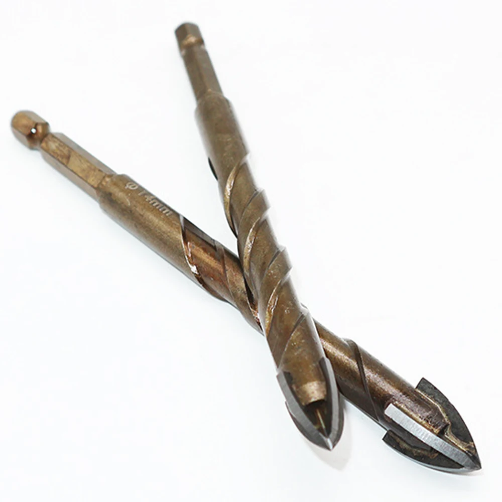 Juego de brocas para azulejos hexagonales cruzados de 3-12mm para perforadora de hormig&oacute;n de cer&aacute;mica de vidrio, Kit de herramientas de carpinter&iacute;a con broca triangular de aleaci&oacute;n dura de ladrillo