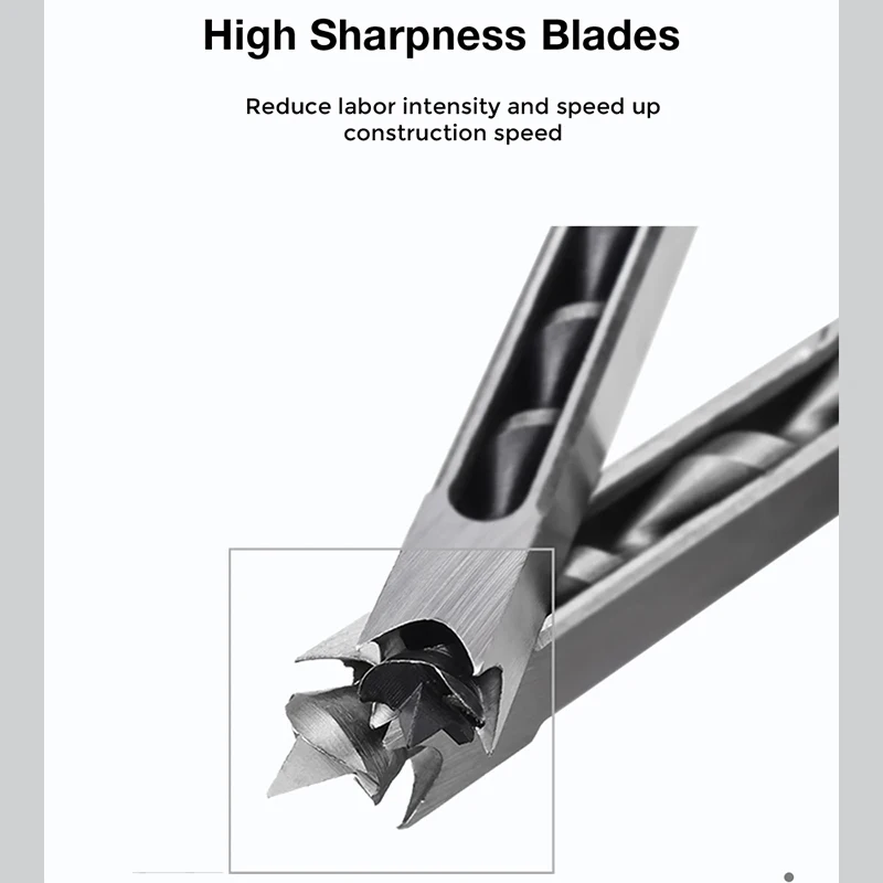 JUSTINLAU-taladro para agujeros cuadrado HSS, herramientas de taladro para carpinter&iacute;a, juego de taladro de cincel para embutir, muebles DIY, taladro cuadrado para carpinter&iacute;a