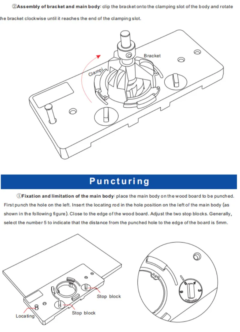 JIGHOLE-Kit de plantilla de bisagra oculta de 35mm, herramientas de carpinter&iacute;a adecuadas para instalaci&oacute;n de bisagras de puerta de armario con marco frontal