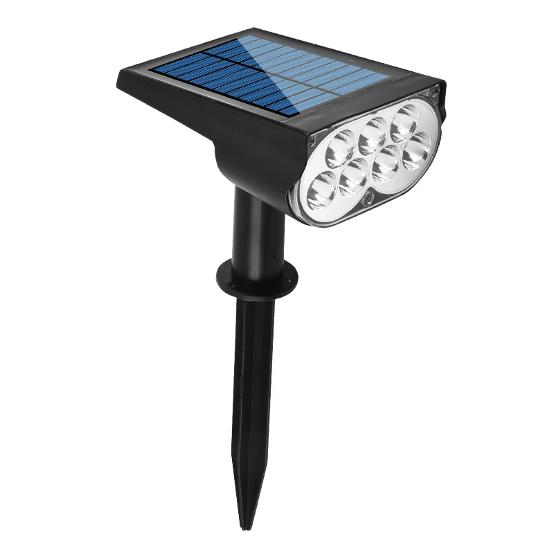 L&aacute;mpara Solar de 7LED con energ&iacute;a Solar, foco Solar ajustable en el suelo IP65, luz de pared de paisaje impermeable, iluminaci&oacute;n para exteriores, 1 Uds.