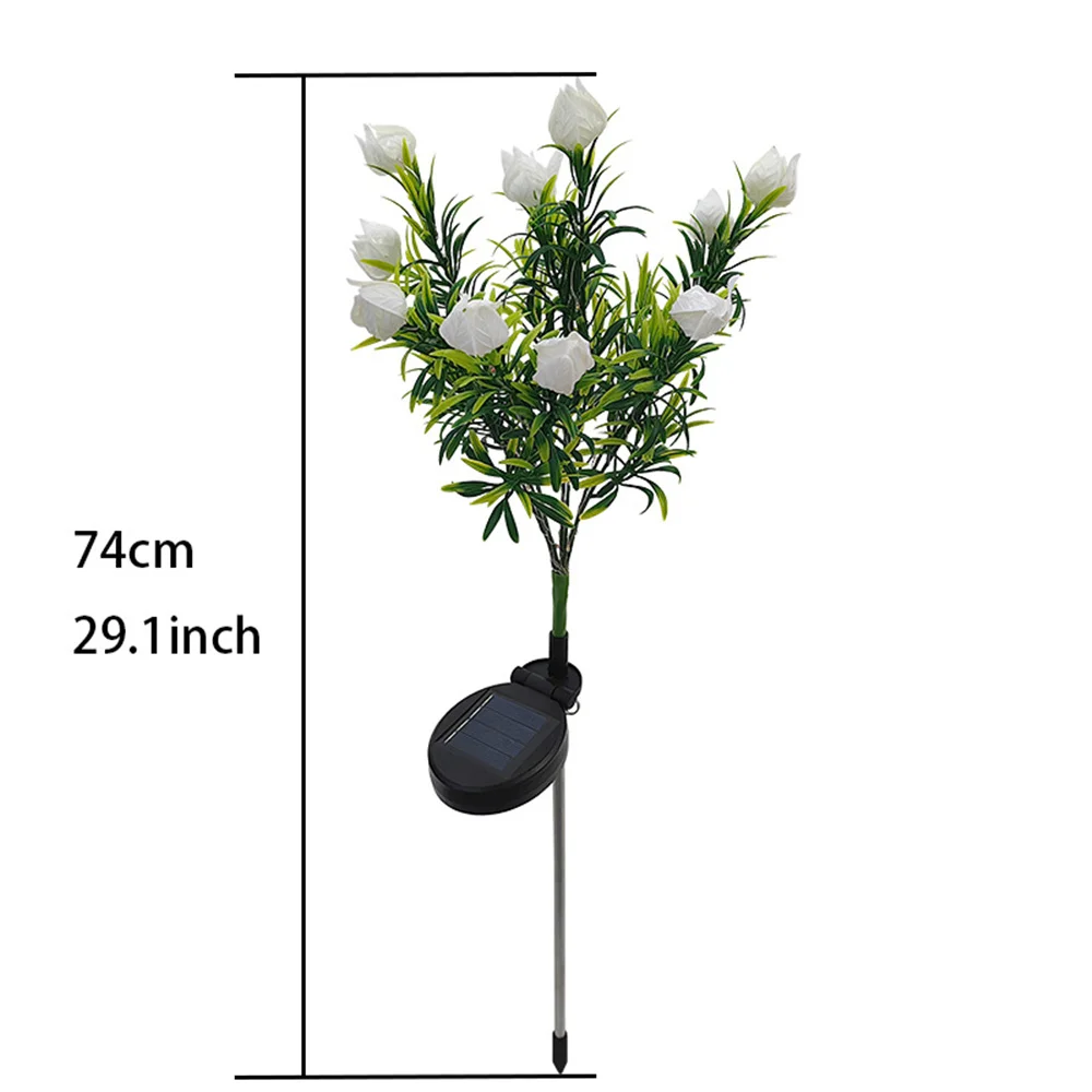 Luz Solar de jard&iacute;n, 42LED, &aacute;rbol Artificial, flor, Gardenia, exterior, impermeable, paisaje, camino, patio trasero, l&aacute;mpara Solar, 1 ud.