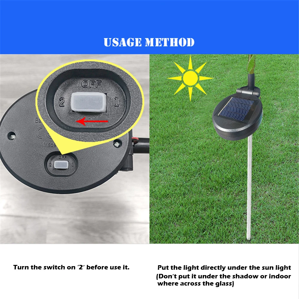 Luz Solar de jard&iacute;n, 42LED, &aacute;rbol Artificial, flor, Gardenia, exterior, impermeable, paisaje, camino, patio trasero, l&aacute;mpara Solar, 1 ud.