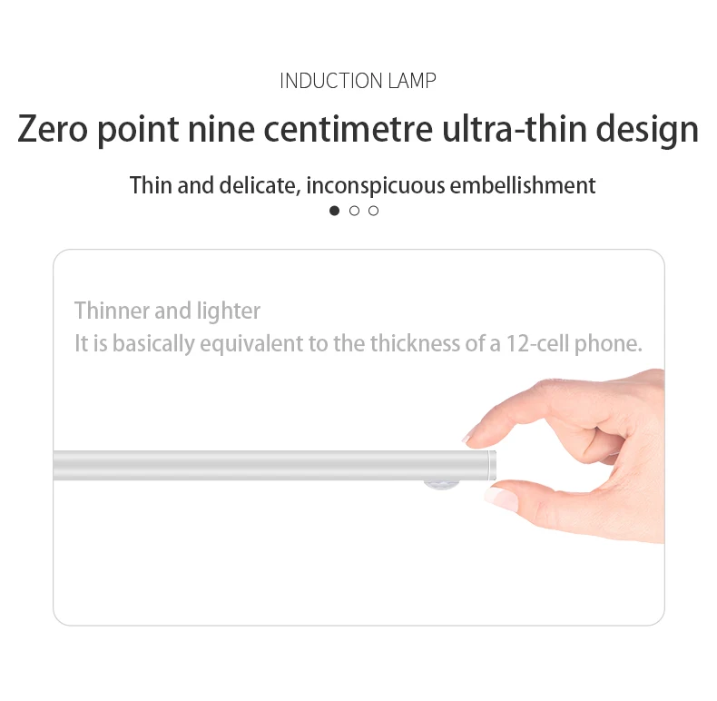 PZSUNLY-Luz LED con Sensor de movimiento para debajo del armario, iluminaci&oacute;n ultrafina para cocina, armario, dormitorio, 20/30/40/50CM
