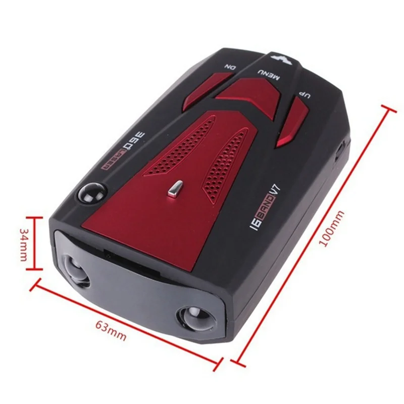 Detector de Radar l&aacute;ser para coche, sistema de alarma de velocidad para veh&iacute;culo, con instrucci&oacute;n de voz, Detector electr&oacute;nico de perros, 12v