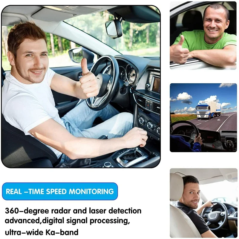Detector de Radar l&aacute;ser para coche, sistema de alarma de velocidad para veh&iacute;culo, con instrucci&oacute;n de voz, Detector electr&oacute;nico de perros, 12v