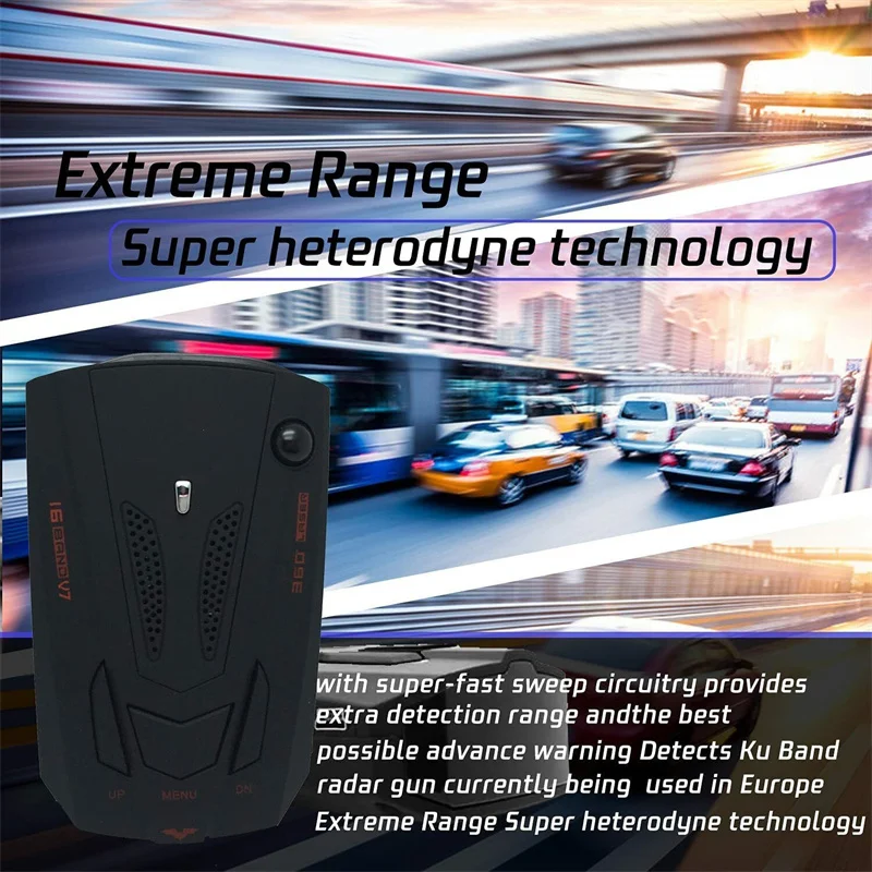 Detector de Radar l&aacute;ser para coche, sistema de alarma de velocidad para veh&iacute;culo, con instrucci&oacute;n de voz, Detector electr&oacute;nico de perros, 12v