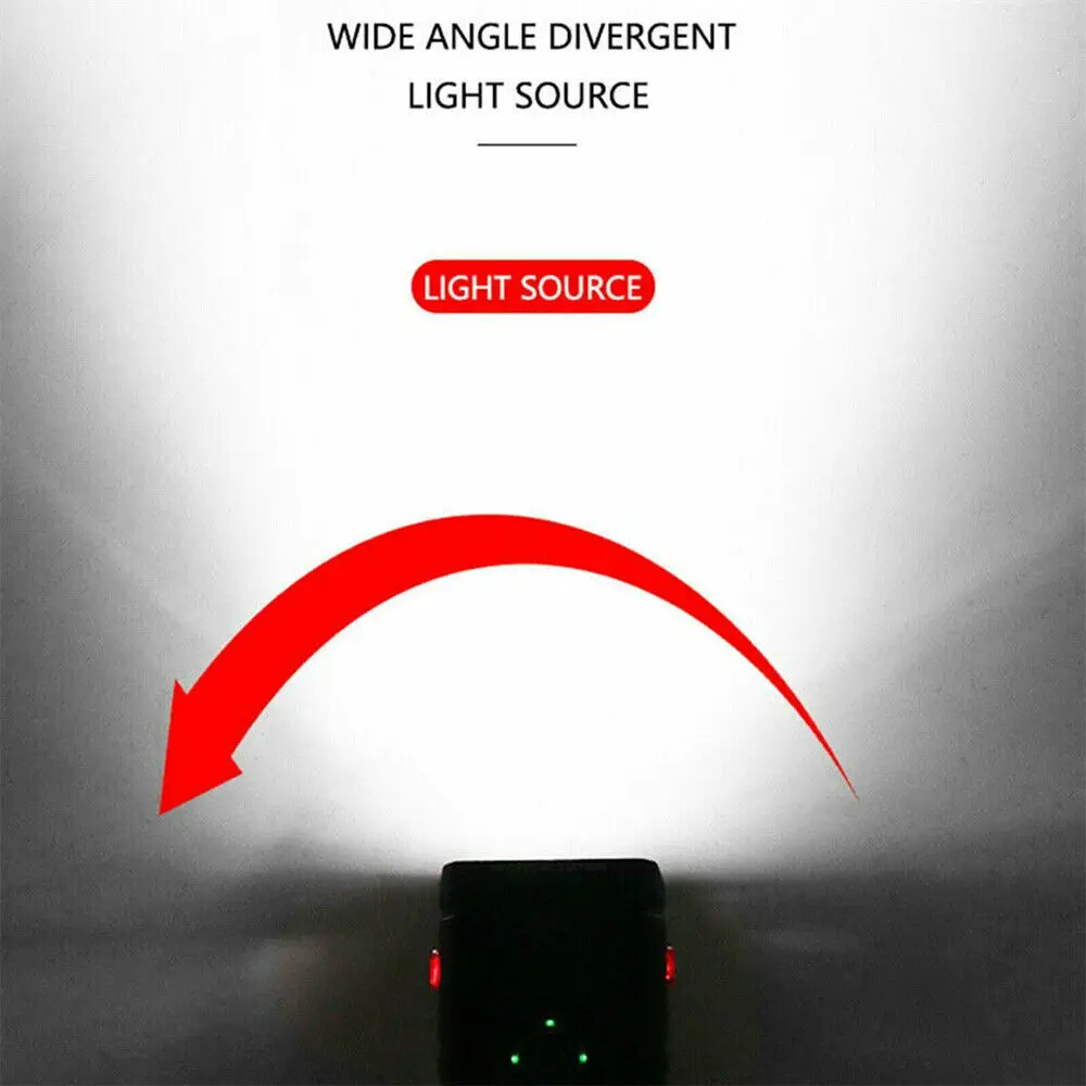 Luz delantera para bicicleta, pantalla de energ&iacute;a recargable por USB, luz Led para bicicleta, resistente al agua, linterna, accesorios para ciclismo