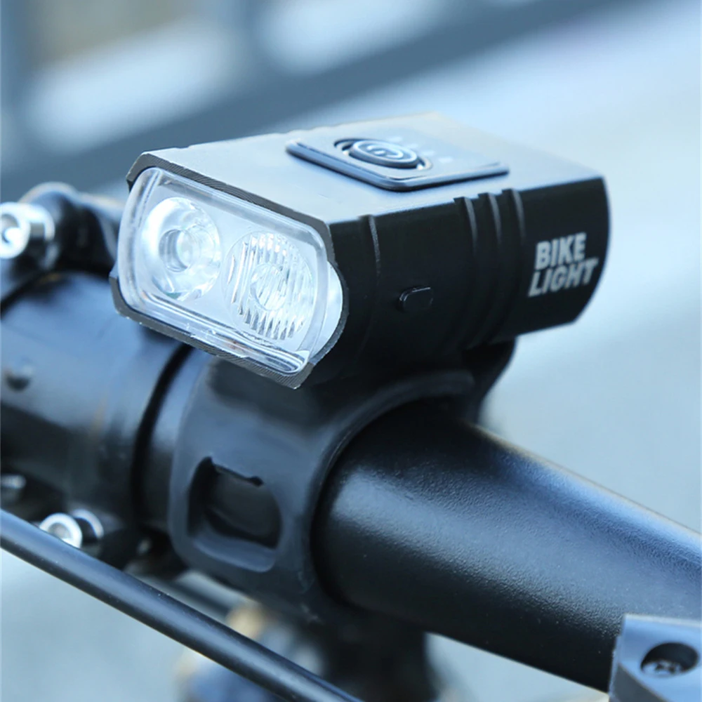 Luz delantera para bicicleta, pantalla de energ&iacute;a recargable por USB, luz Led para bicicleta, resistente al agua, linterna, accesorios para ciclismo