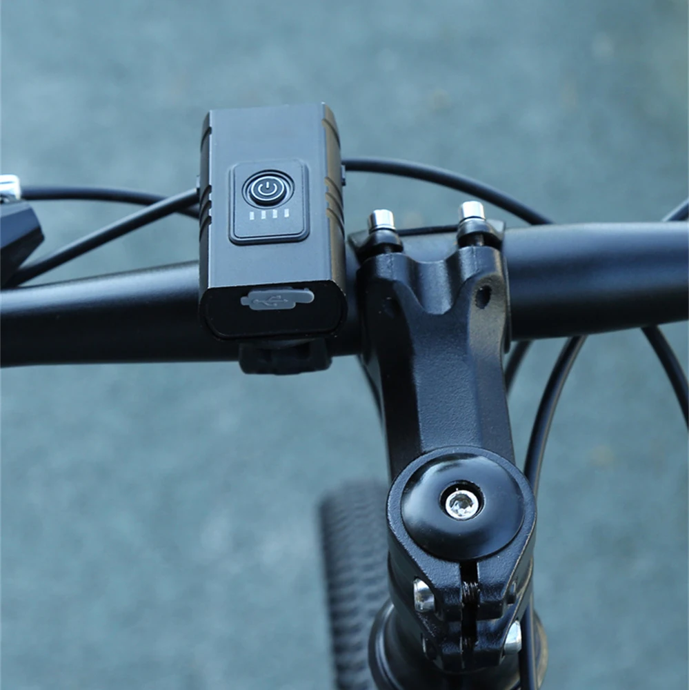 Luz delantera para bicicleta, pantalla de energ&iacute;a recargable por USB, luz Led para bicicleta, resistente al agua, linterna, accesorios para ciclismo