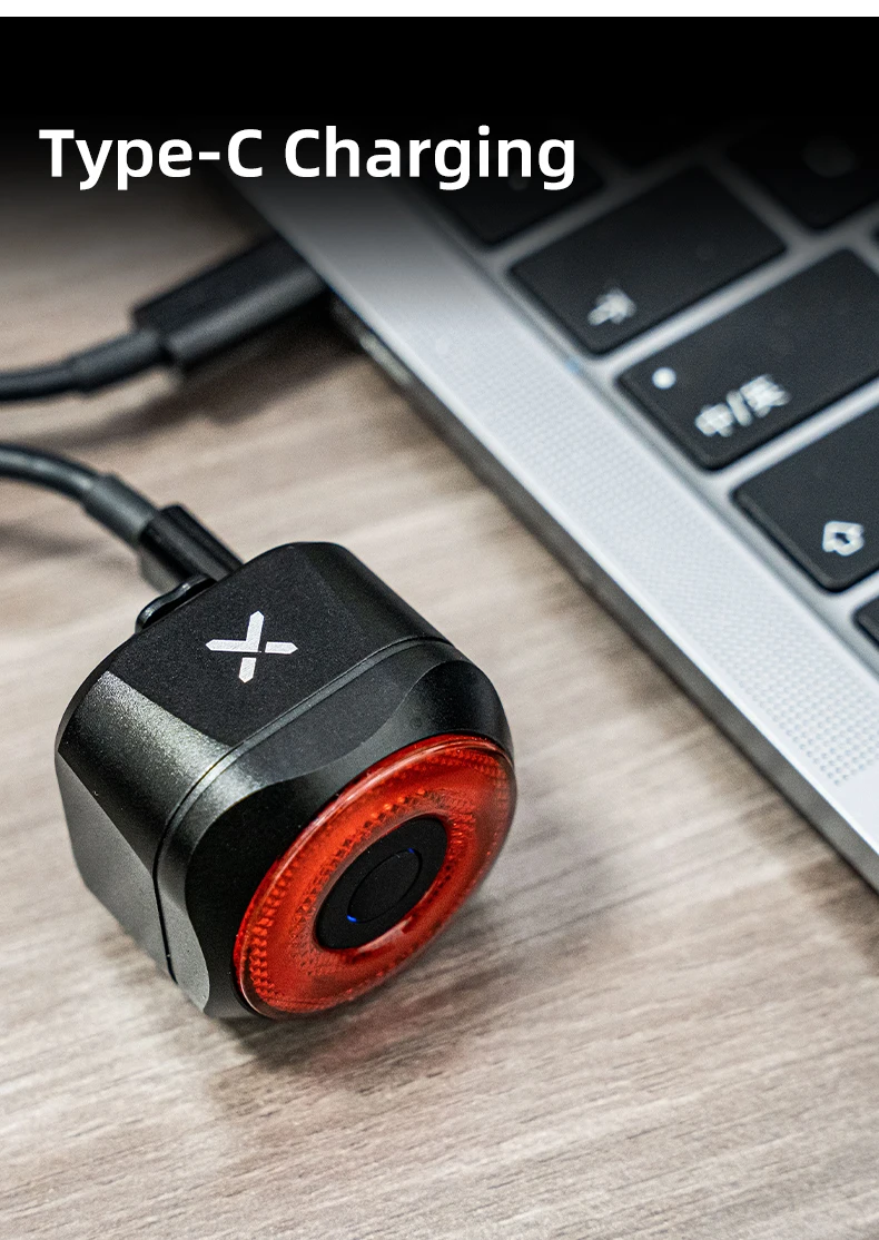 XOSS-luz trasera XR Pro Team Sync para bicicleta, con sensor de freno autom&aacute;tico, recargable, resistente al agua