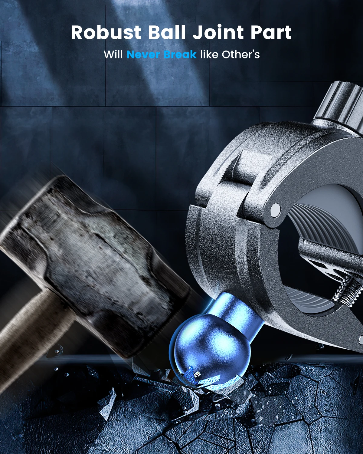 Joyroom-Soporte Universal de tel&eacute;fono para bicicleta, accesorio para bici de 360 a 7 pulgadas, a prueba de golpes, con Clip GPS, vista de 4,7 &deg;