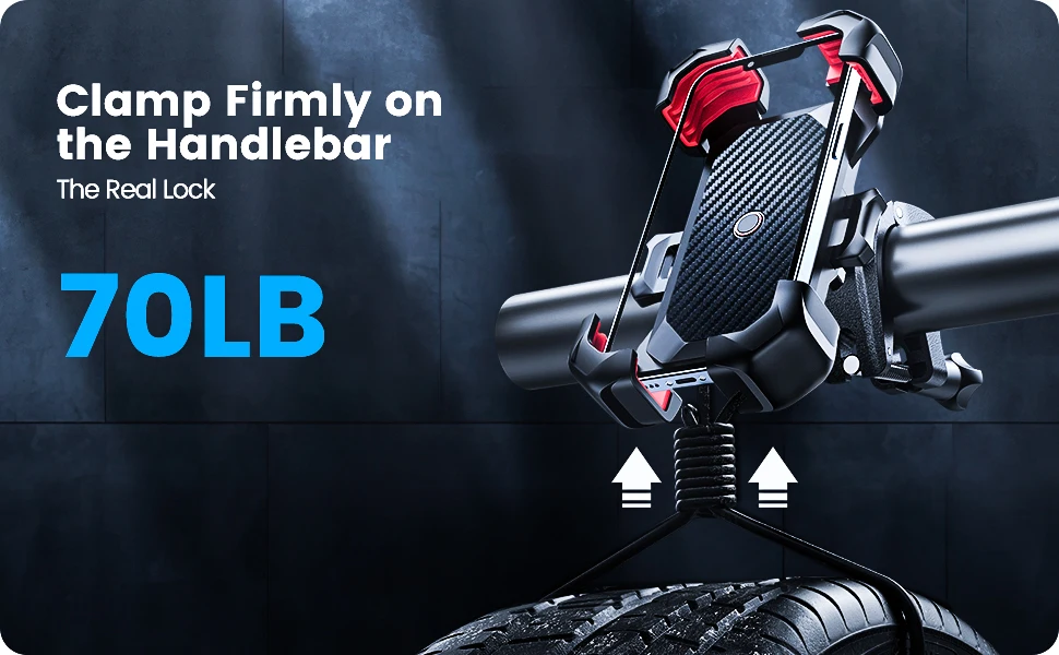 Joyroom-Soporte Universal de tel&eacute;fono para bicicleta, accesorio para bici de 360 a 7 pulgadas, a prueba de golpes, con Clip GPS, vista de 4,7 &deg;