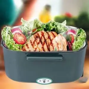 Fiambrera el&eacute;ctrica de 1,5 L y 60W, calentador de alimentos port&aacute;til para coche o hogar, a prueba de fugas, calefacci&oacute;n para el almuerzo, microondas para camioneros