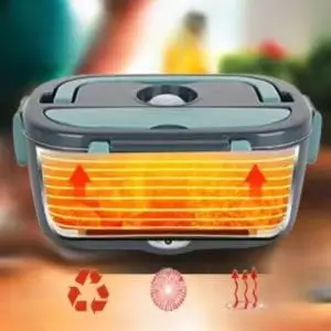 Fiambrera eléctrica de 1,5 L y 60W, calentador de alimentos portátil para coche o hogar, a prueba de fugas, calefacción para el almuerzo, microondas para camioneros Fiambrera eléctrica de 1,5 L y 60W, calentador de alimentos portátil para coche o hogar, a prueba de fugas, calefacción para el almuerzo, microondas para camioneros