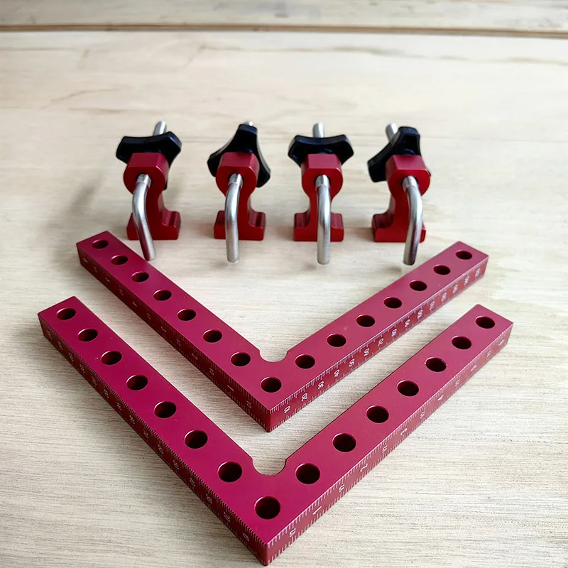 Cuadrados de posicionamiento de 90 grados, abrazaderas de &aacute;ngulo recto para carpinter&iacute;a, abrazadera de esquina, Herramienta de sujeci&oacute;n de carpintero para armarios