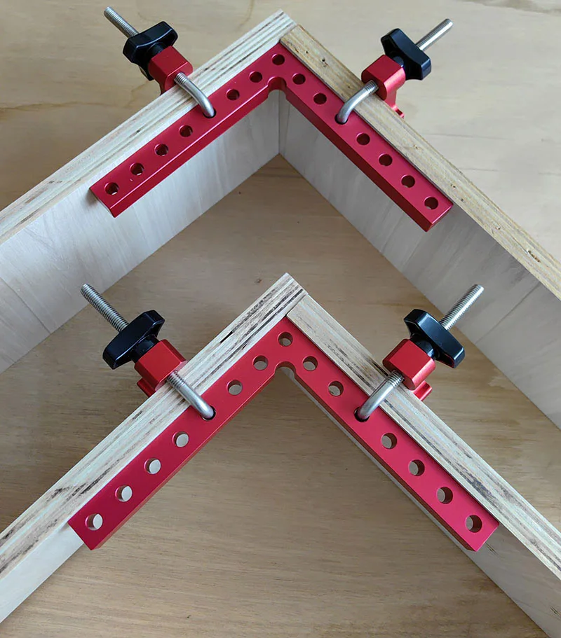 Cuadrados de posicionamiento de 90 grados, abrazaderas de &aacute;ngulo recto para carpinter&iacute;a, abrazadera de esquina, Herramienta de sujeci&oacute;n de carpintero para armarios