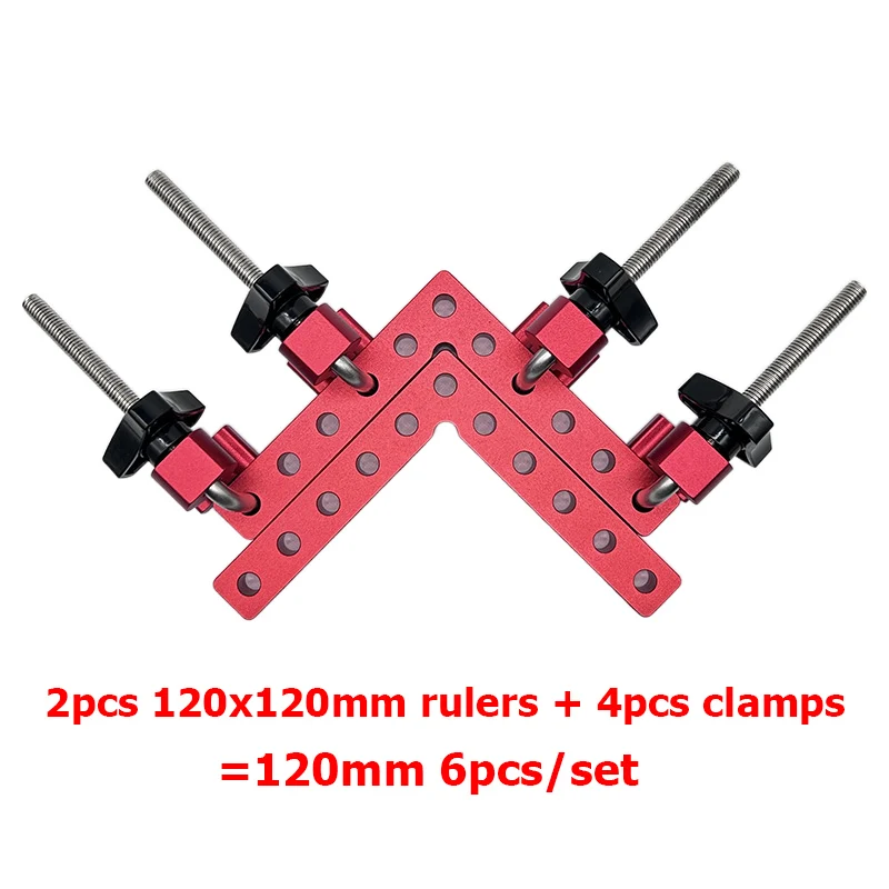 Cuadrados de posicionamiento de 90 grados, abrazaderas de &aacute;ngulo recto para carpinter&iacute;a, abrazadera de esquina, Herramienta de sujeci&oacute;n de carpintero para armarios