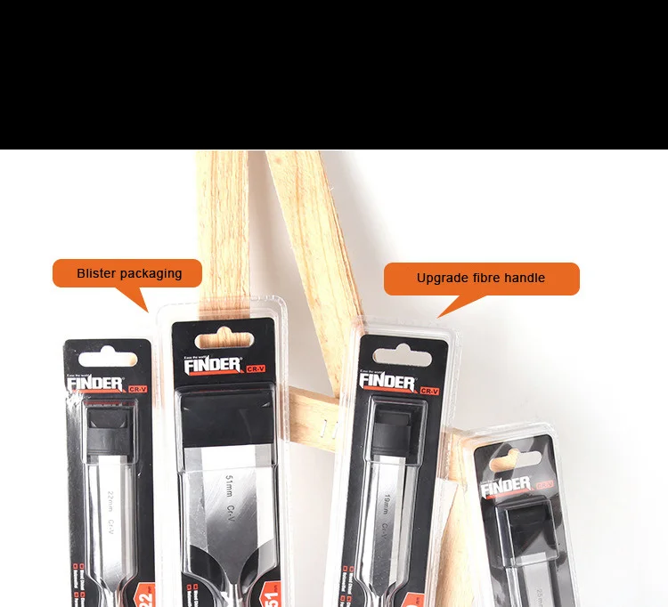 Cincel plano para carpinter&iacute;a, mango de fibra de pl&aacute;stico TPR, herramientas de carpinter&iacute;a, cuchillo de tallado plano, 1 unidad