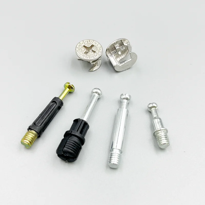 Juego de herrajes de conexi&oacute;n para muebles, tornillo de leva, tuerca de rueda exc&eacute;ntrica, tuerca de bloqueo de leva de armario, gabinete de empalme, engrosamiento de 20 piezas, 3 en 1