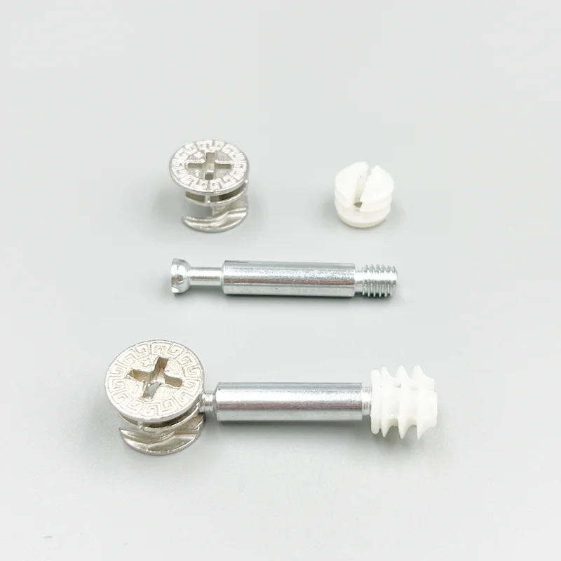 Juego de herrajes de conexi&oacute;n para muebles, tornillo de leva, tuerca de rueda exc&eacute;ntrica, tuerca de bloqueo de leva de armario, gabinete de empalme, engrosamiento de 20 piezas, 3 en 1