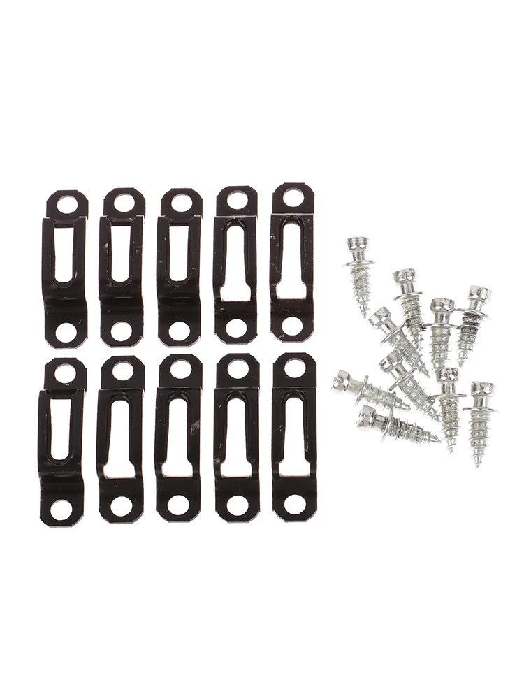 Conector Invisible para gabinete de madera, montaje de bisagra de armario de Metal para carpinter&iacute;a, soporte de muebles, tornillo empotrado, sujetador, 10 piezas, 2 en 1
