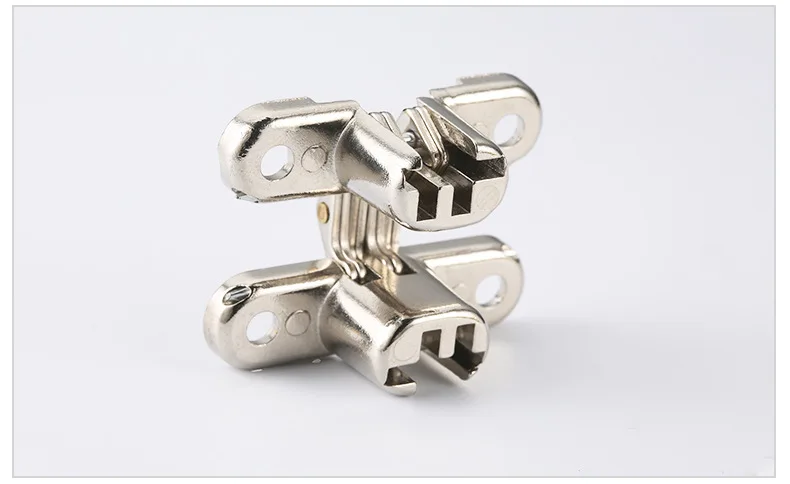 Bisagras invisibles de cierre silencioso, bisagra cruzada oculta, puerta de armario, cajas de madera para muebles plegables, 2 piezas, 12x43MM