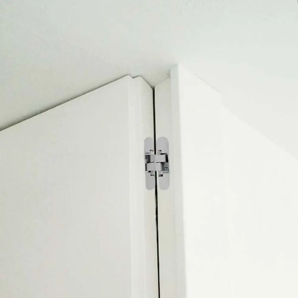 Bisagras invisibles, bisagra cruzada oculta, puerta de armario, cajas de madera para ventana plegable, muebles