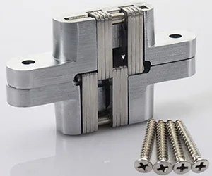 Bisagra de puerta oculta, bisagras invisibles de acero inoxidable, caja de madera de barril oculto, plegable de 180 grados, bisagra de puerta incorporada de alta resistencia