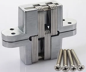 Bisagra de puerta oculta, bisagras invisibles de acero inoxidable, caja de madera de barril oculto, plegable de 180 grados, bisagra de puerta incorporada de alta resistencia