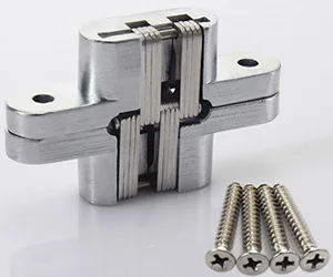 Bisagra de puerta oculta, bisagras invisibles de acero inoxidable, caja de madera de barril oculto, plegable de 180 grados, bisagra de puerta incorporada de alta resistencia