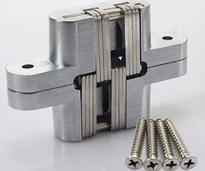 Bisagra de puerta oculta, bisagras invisibles de acero inoxidable, caja de madera de barril oculto, plegable de 180 grados, bisagra de puerta incorporada de alta resistencia