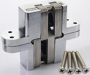 Bisagra de puerta oculta, bisagras invisibles de acero inoxidable, caja de madera de barril oculto, plegable de 180 grados, bisagra de puerta incorporada de alta resistencia