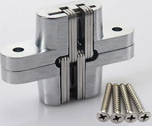 Bisagra de puerta oculta, bisagras invisibles de acero inoxidable, caja de madera de barril oculto, plegable de 180 grados, bisagra de puerta incorporada de alta resistencia